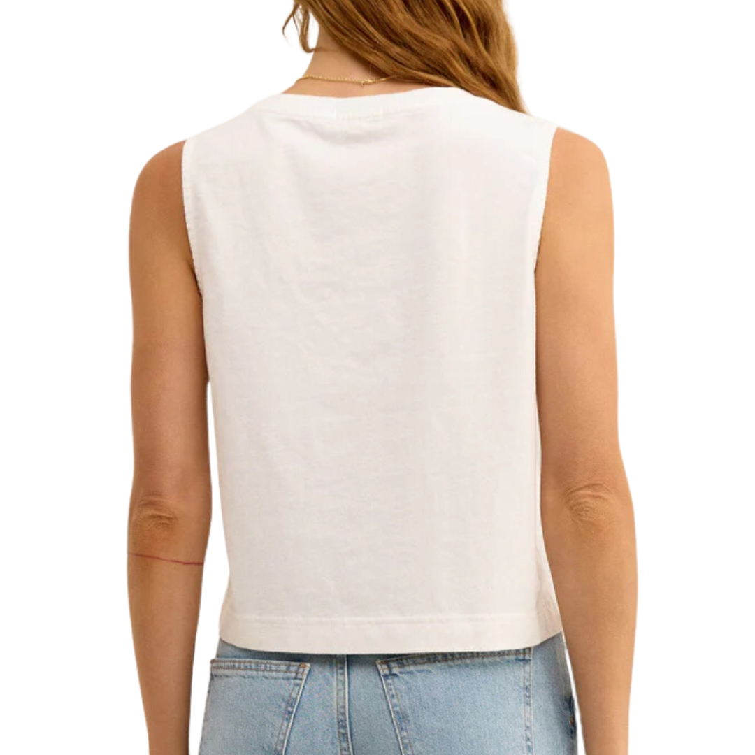 Sloane V-Neck Tank in White