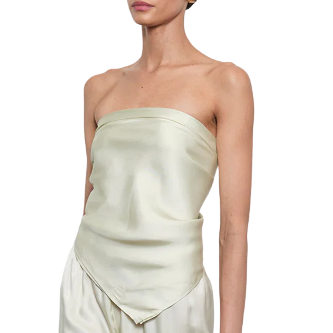 Fluid Twill Scarf Top in Beach Glass