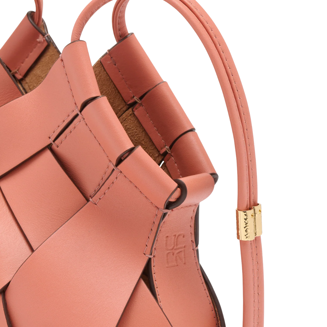 Charlotte Woven Crossbody in Rose