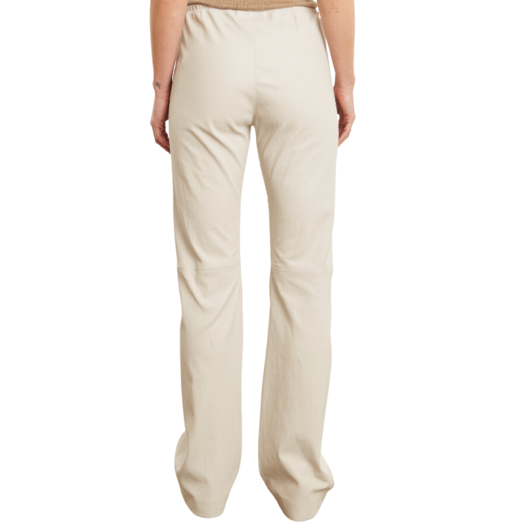 Drawstring Straight Leg Pants in Chalk