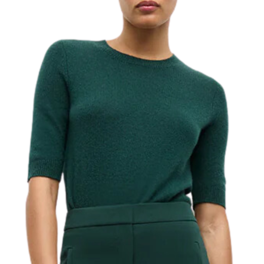 Shana Cashmere Sweater in Pine