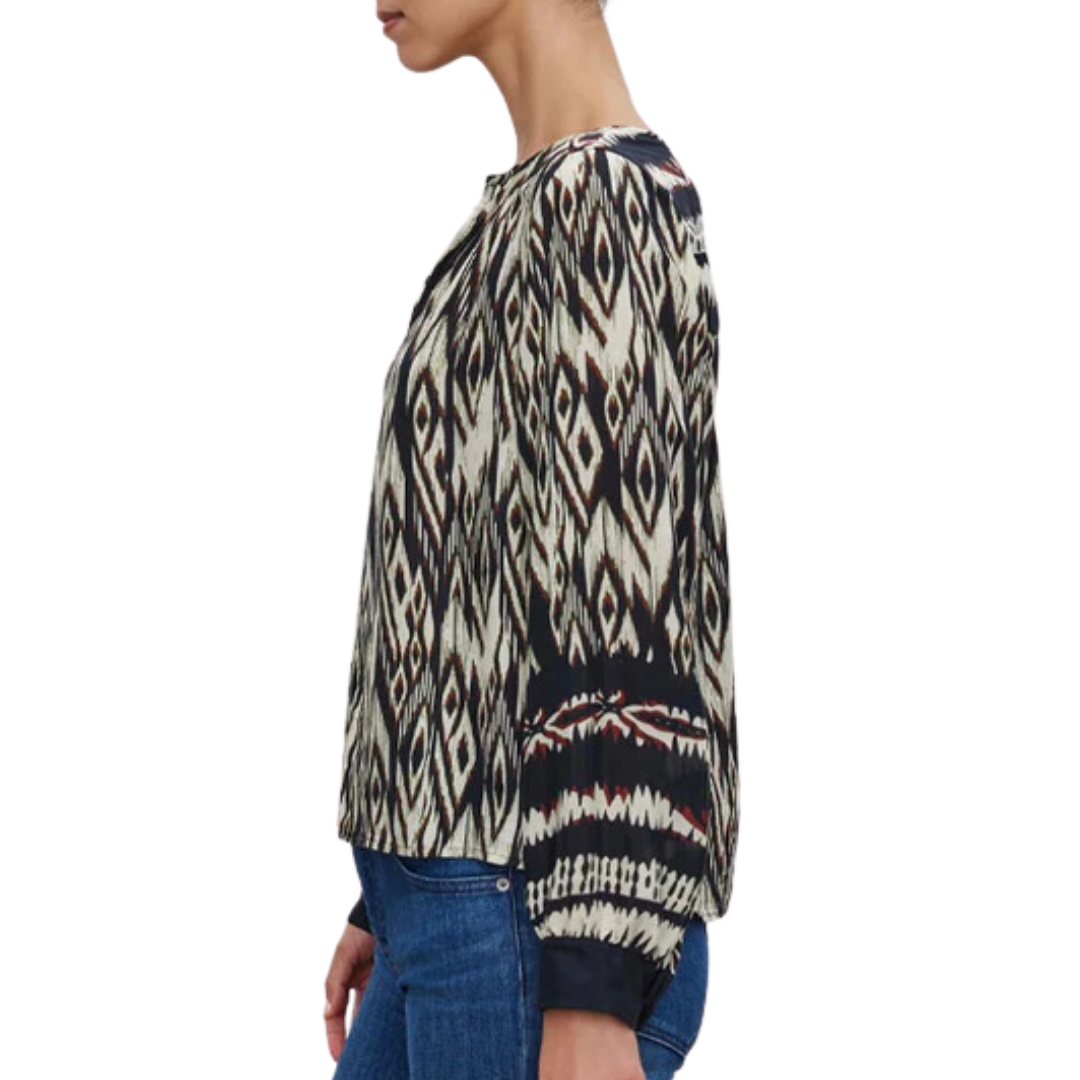 Abrielle Top in Black/Ecru