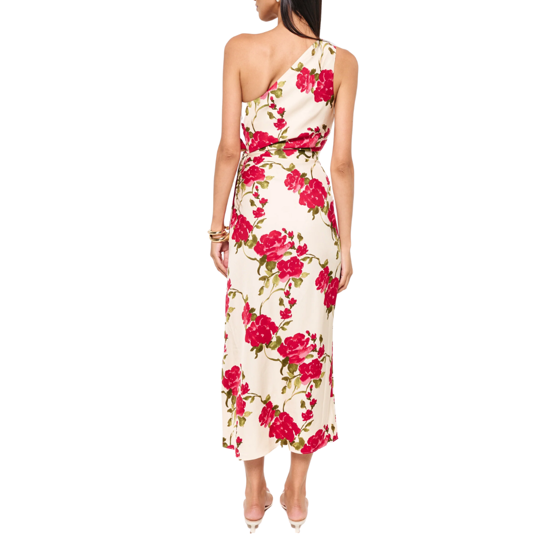 Nanu Dress in Campari Watercolor