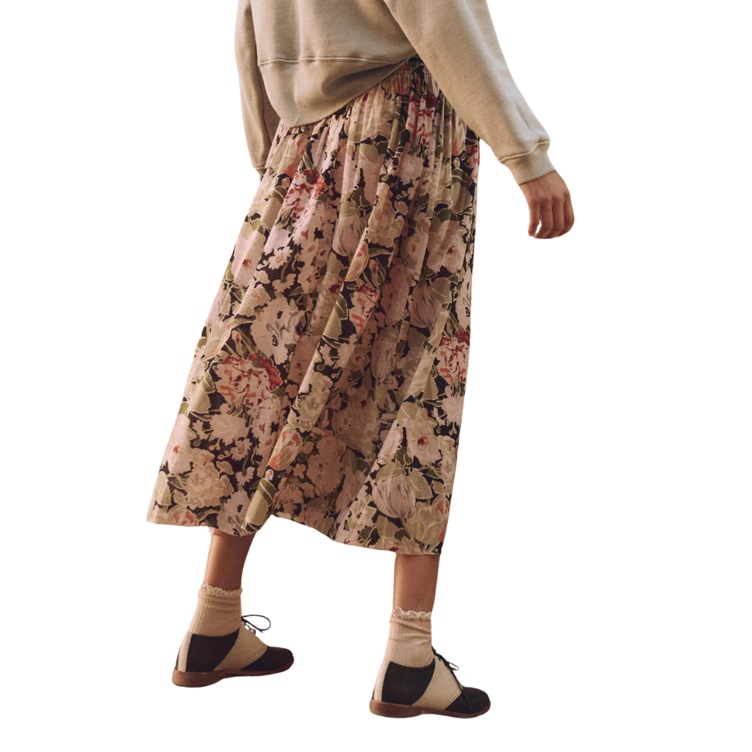 The Canary Skirt in Vintage Rose Print