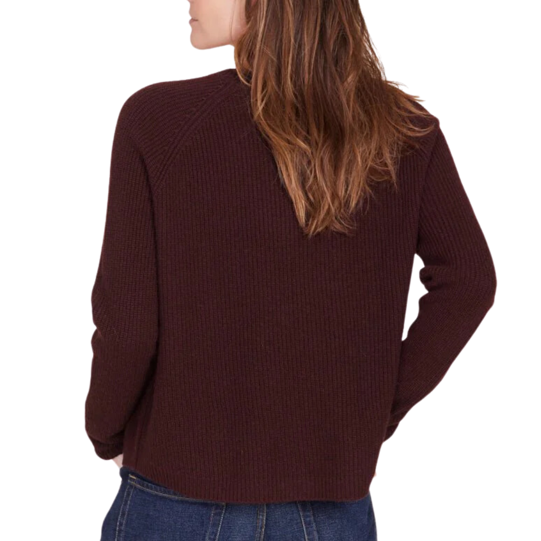 Galen Fisherman Crewneck in Currant