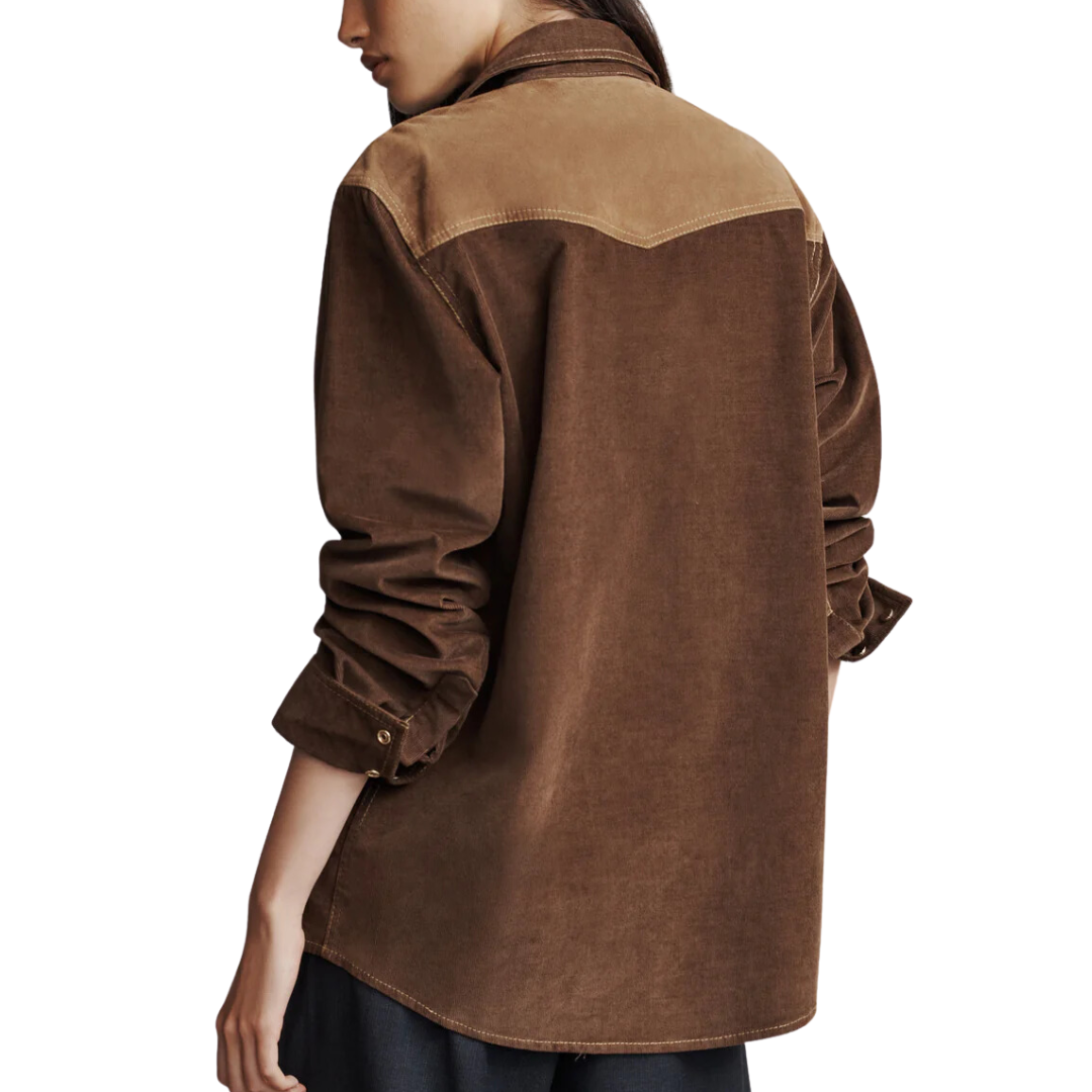 Cowboy Take Me Away Shirt in Fudge/Tobacco