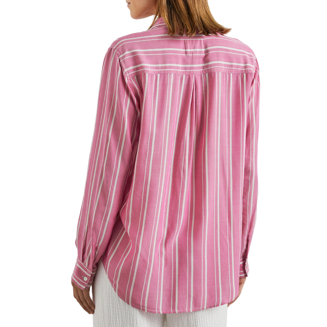 Gaia Shirt in Berry Stripe
