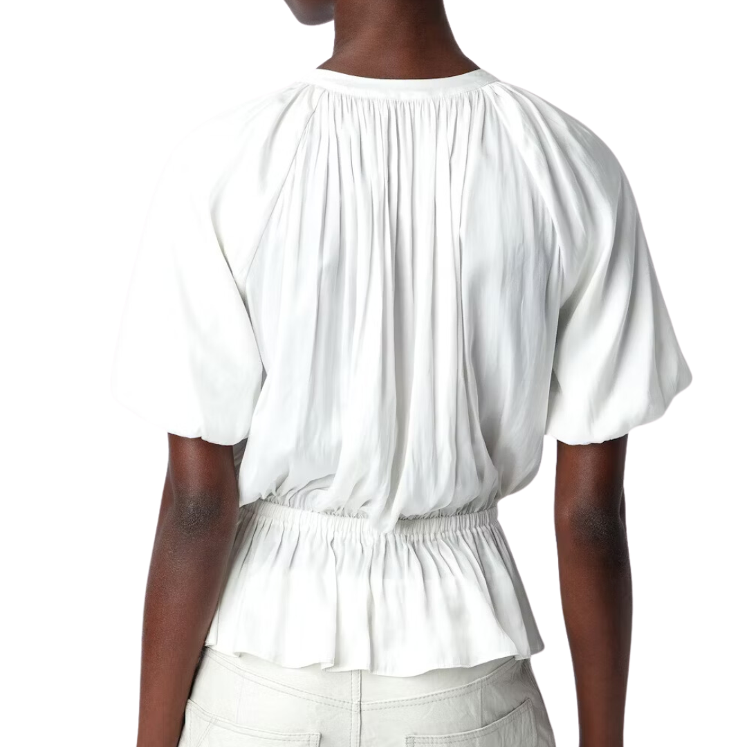 Tomina Satin Blouse in Judo