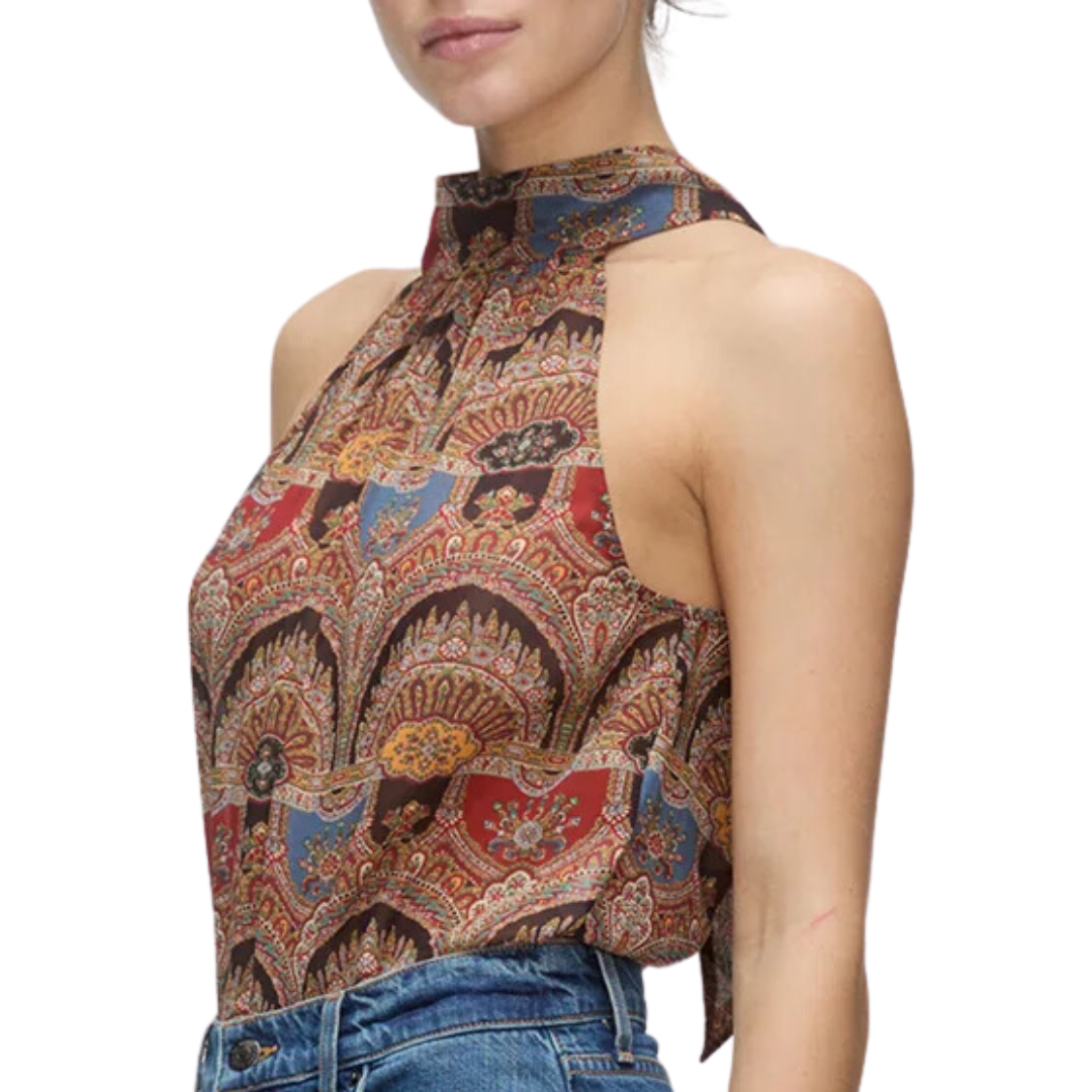 Tanisha Top in Dark Chocolate Multi