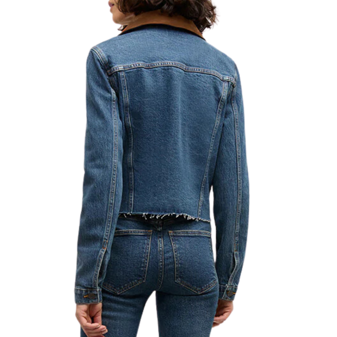 Cara Jean Jacket Corduroy Collar in Thriller