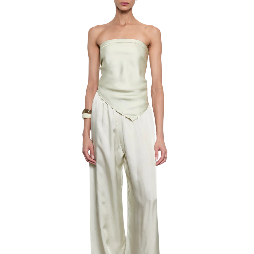 Fluid Twill Scarf Top in Beach Glass