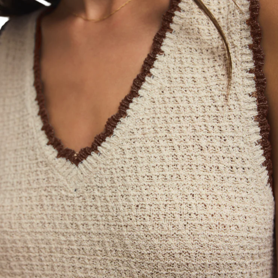 Yessenia Whipstitch Tank in Linen