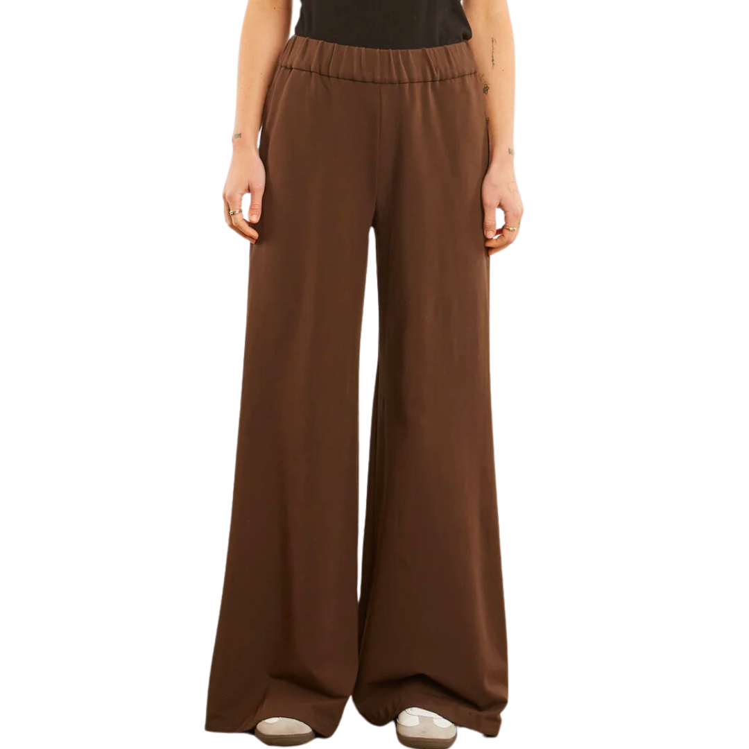 Wide Leg Pant in Dark Chocolate