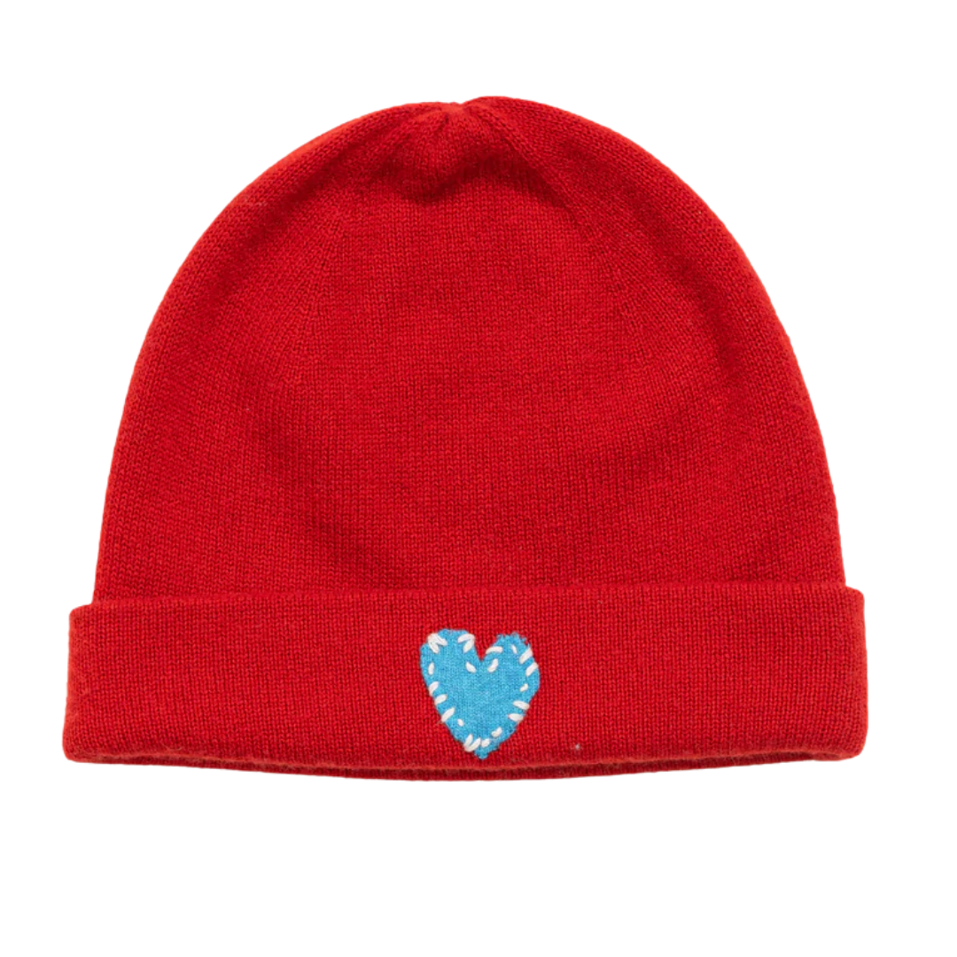 Love Beanie in Merry Red