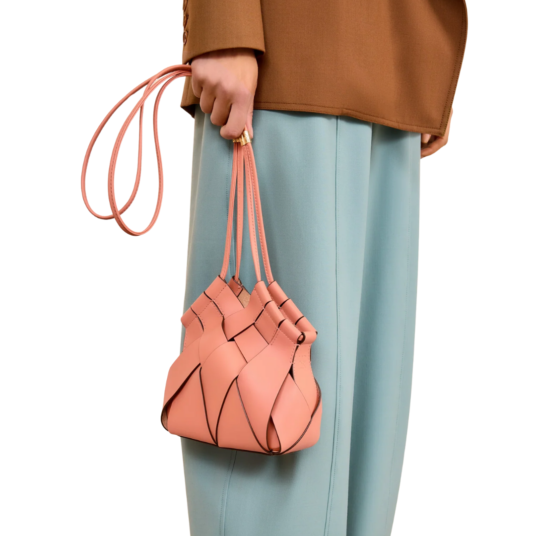 Charlotte Woven Crossbody in Rose