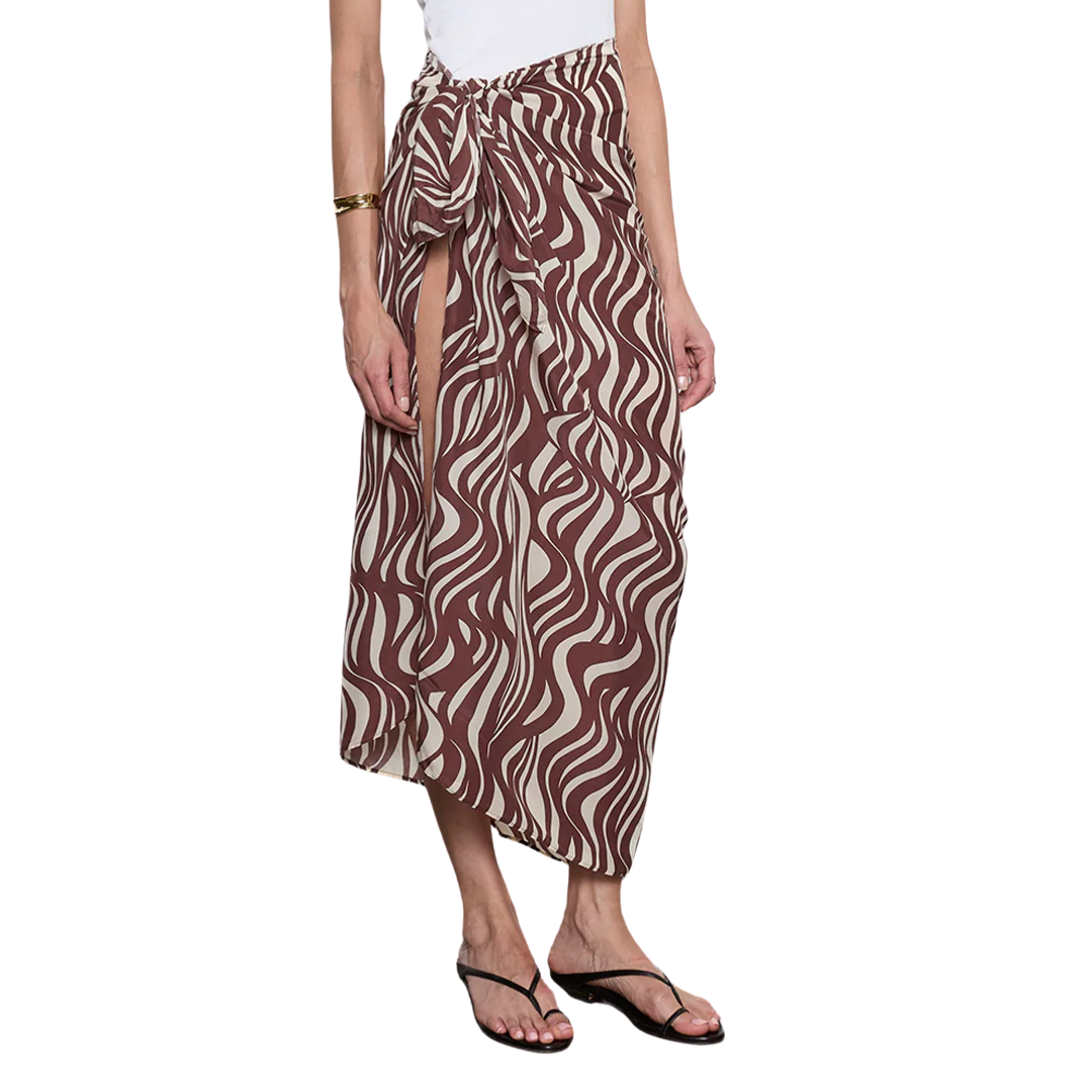 Sarong in Wave Print