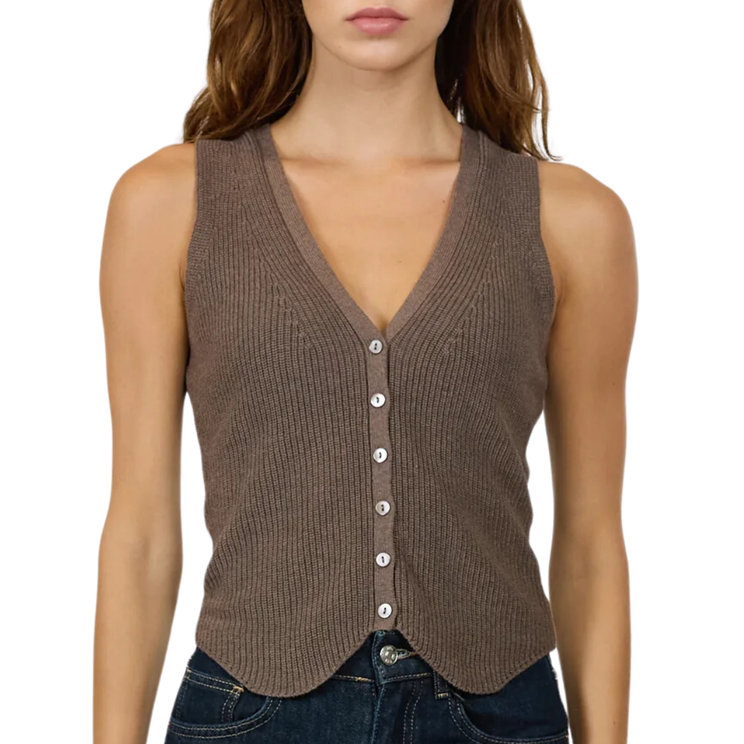 Shaker Vest in Rye