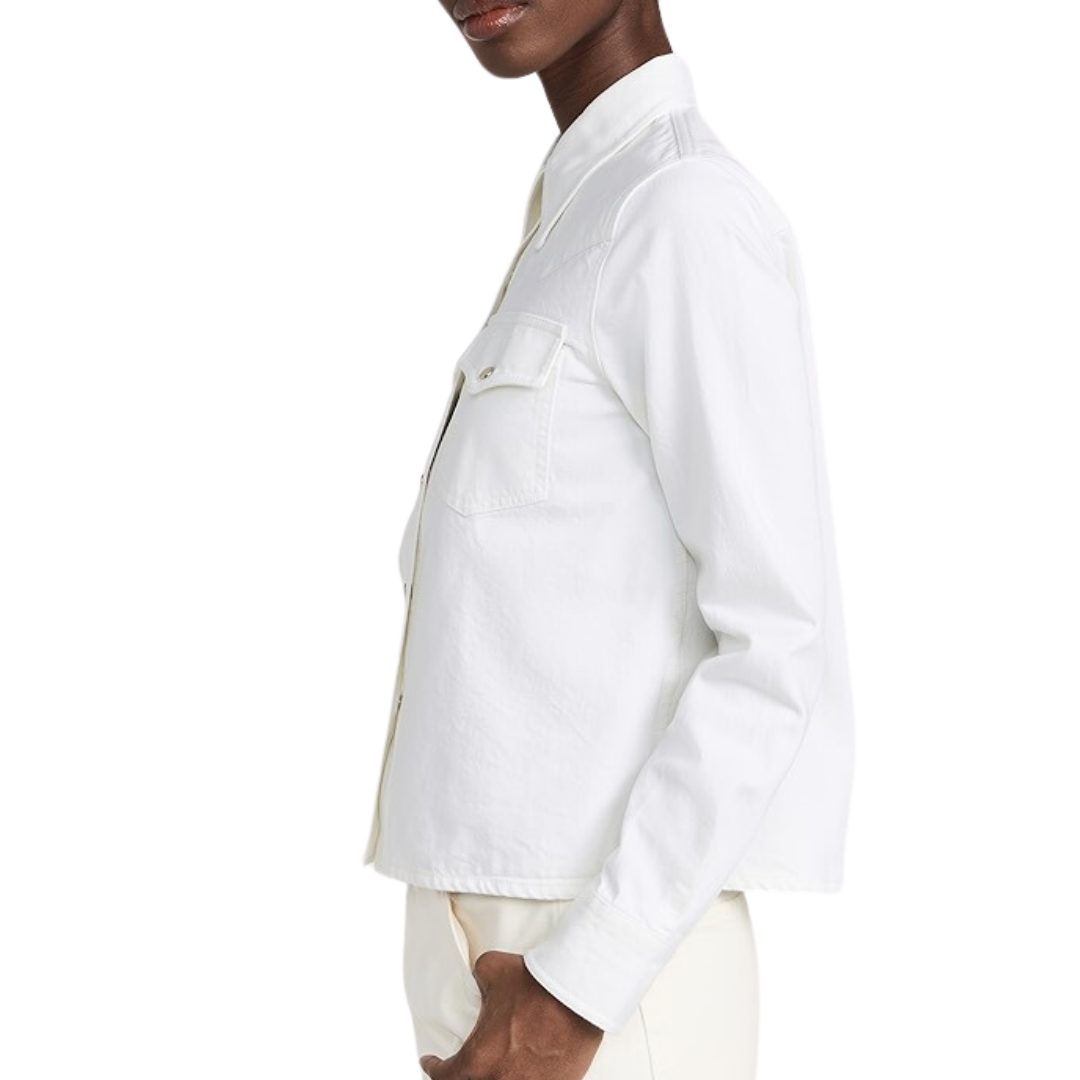 Western Denim Shirt in White
