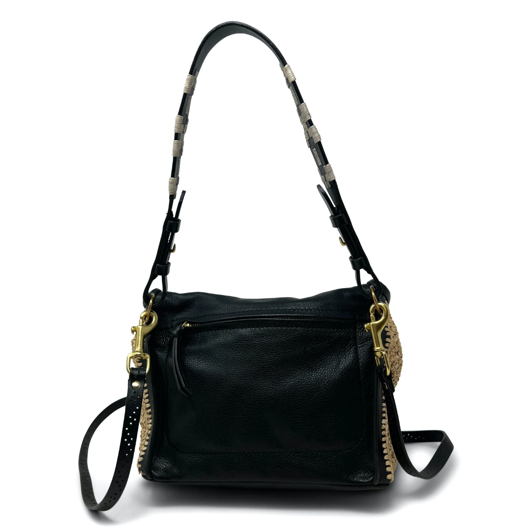 Mini Rough Night Crossbody in Black Natural