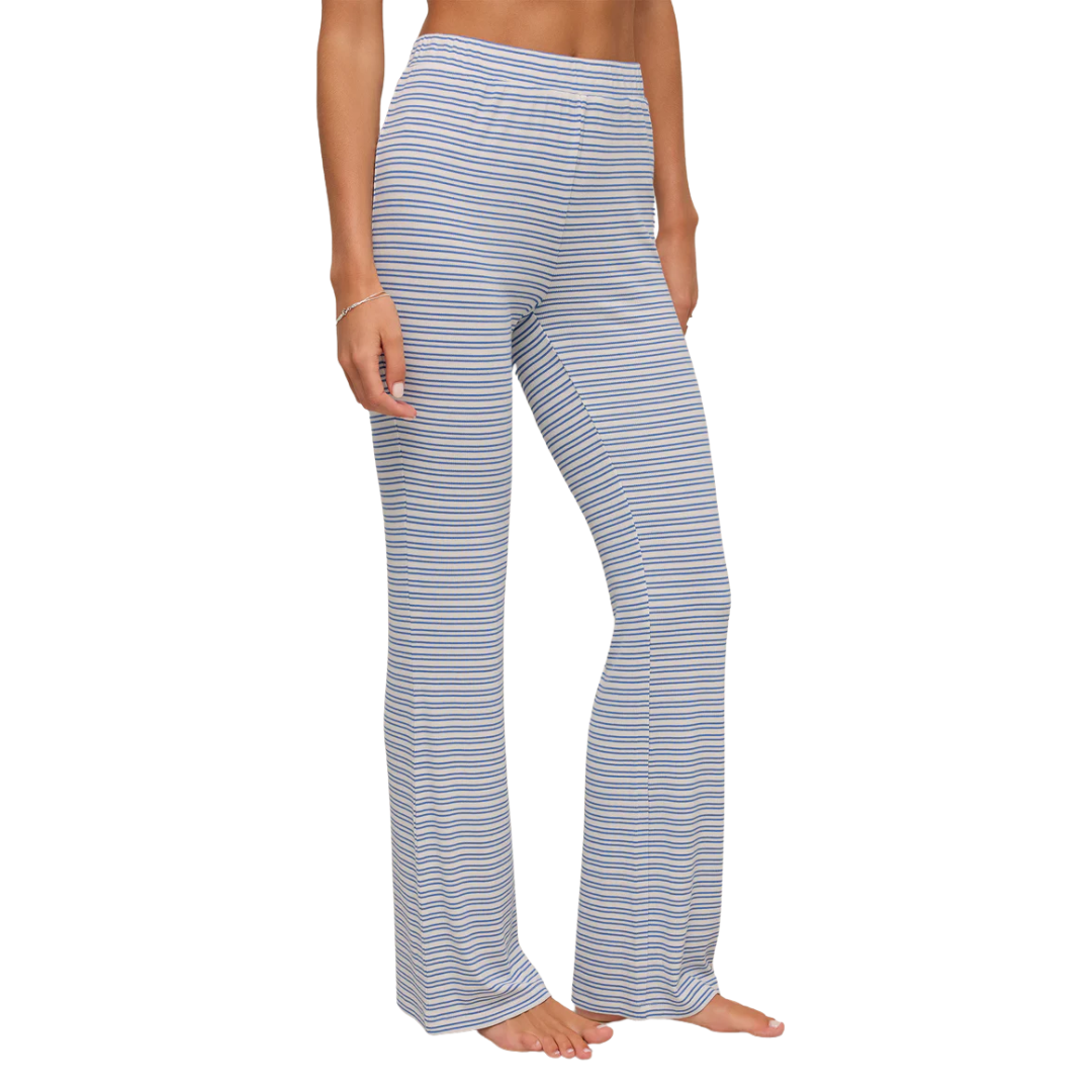 On The Coast Stripe Modal Pant in Vanilla Ice