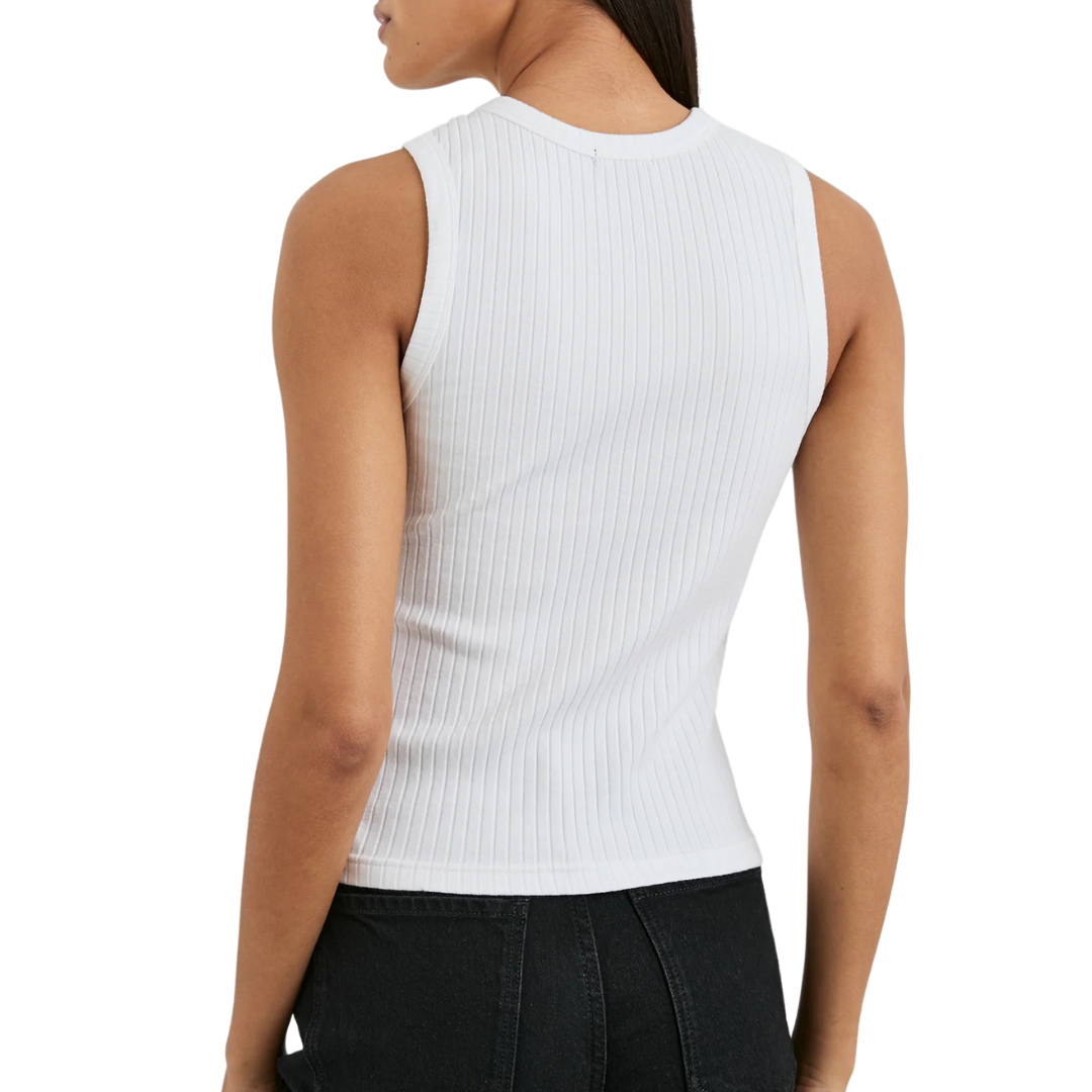 The Racer Tank in White