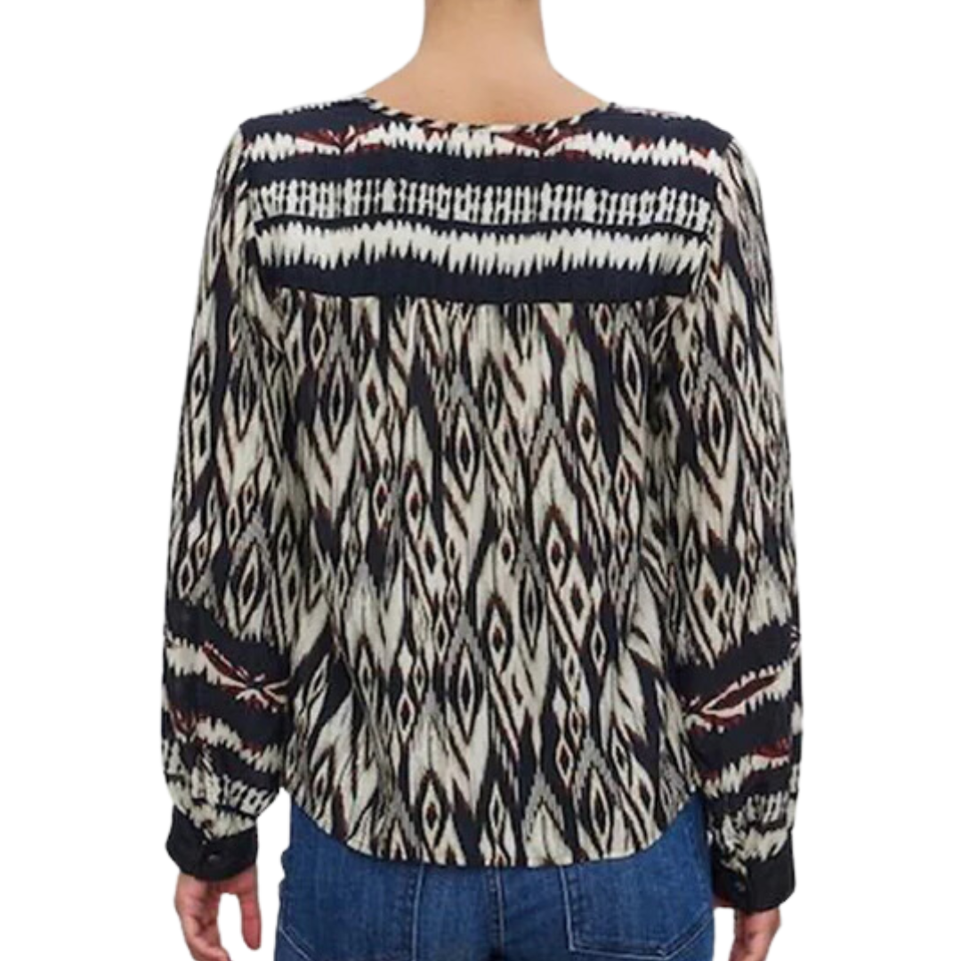 Abrielle Top in Black/Ecru