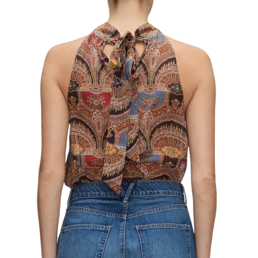 Tanisha Top in Dark Chocolate Multi