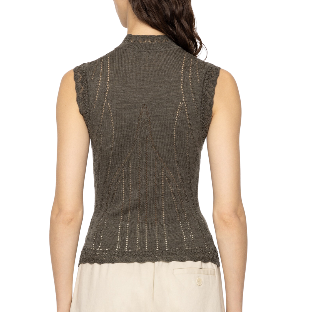Paxton Knit Tank Top in Olive