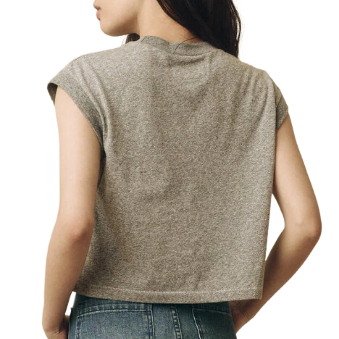 The Square Tee in Heather Grey
