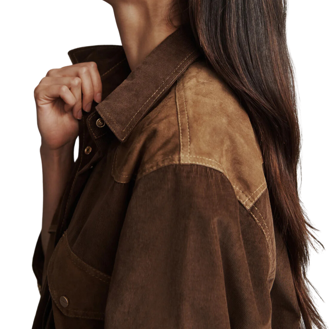 Cowboy Take Me Away Shirt in Fudge/Tobacco