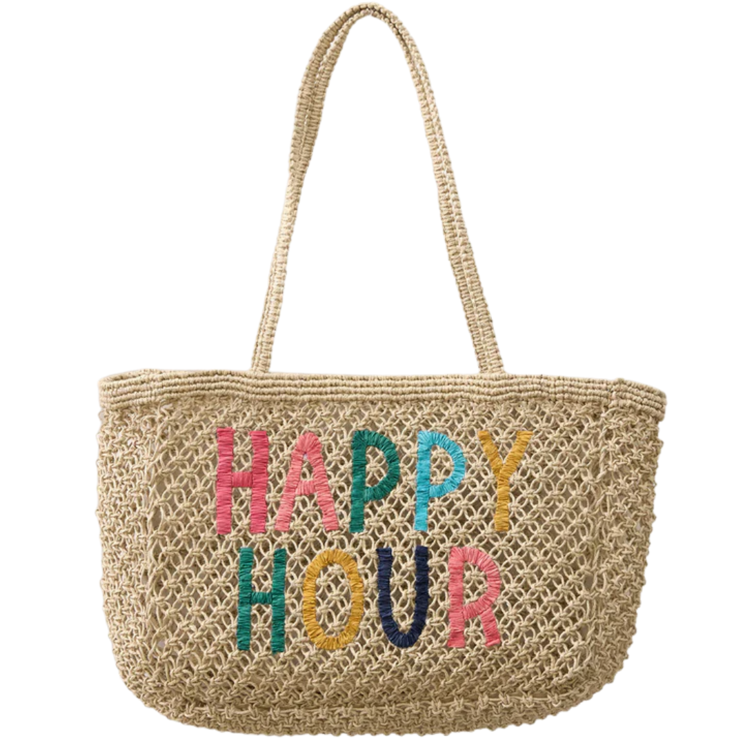 Woven Jute Tote Bag in Natural