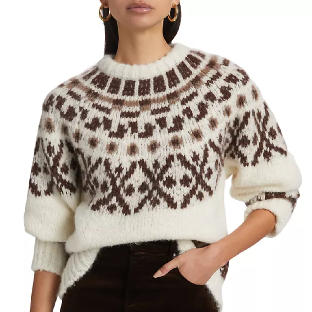 Fair Isle Sweater in Cream Multi