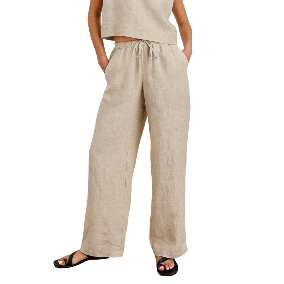 Emmie Pant in Heathered Flax