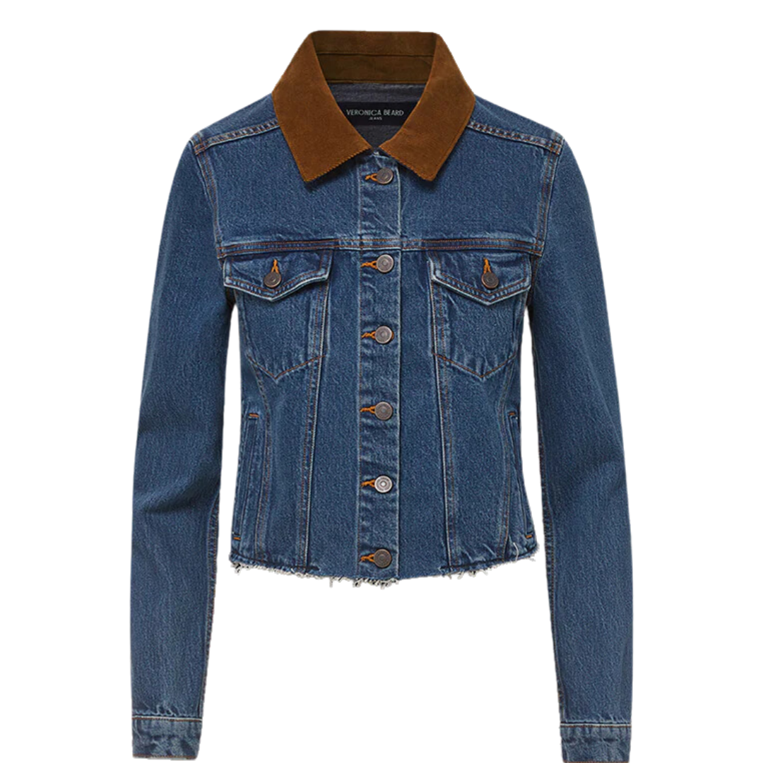 Cara Jean Jacket Corduroy Collar in Thriller
