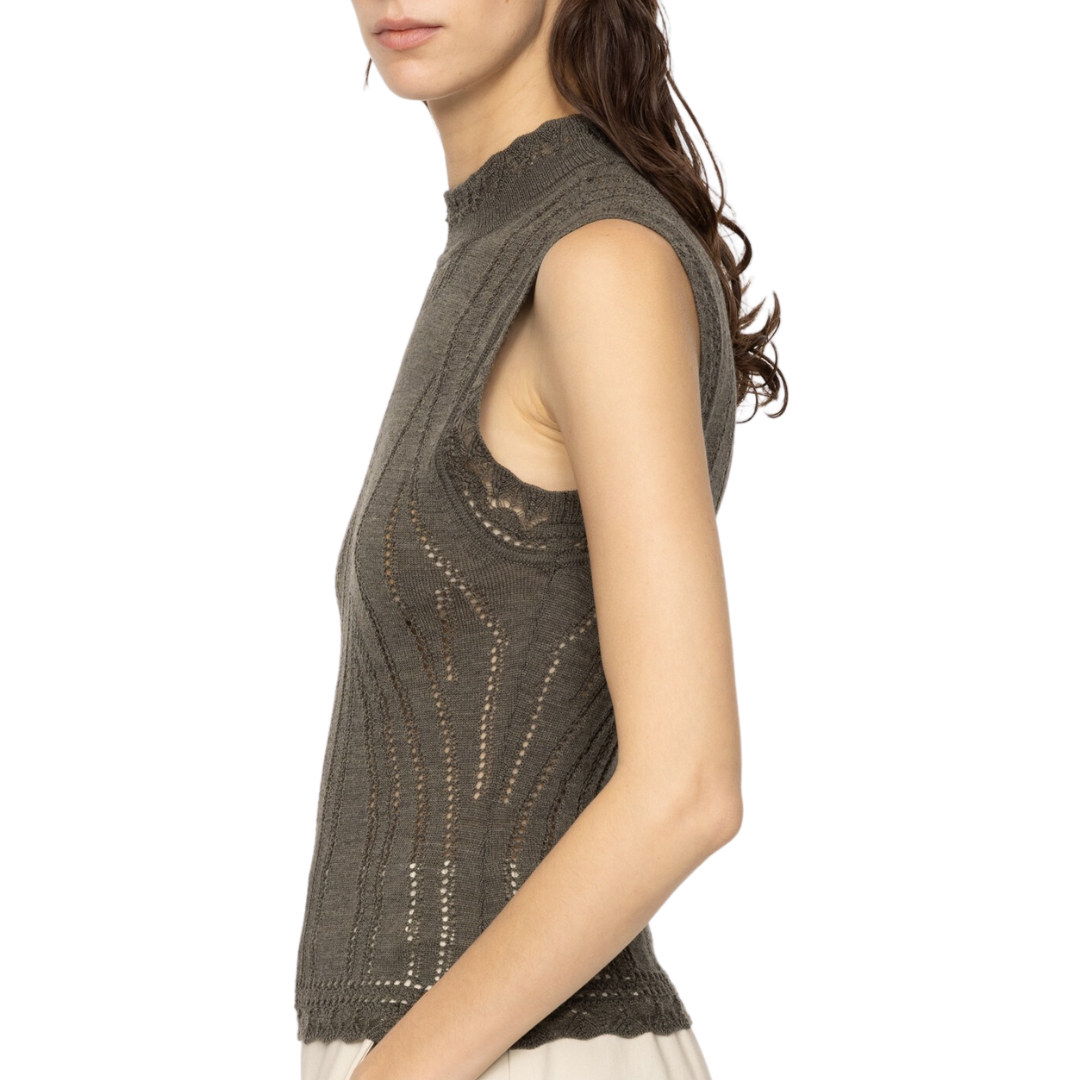Paxton Knit Tank Top in Olive