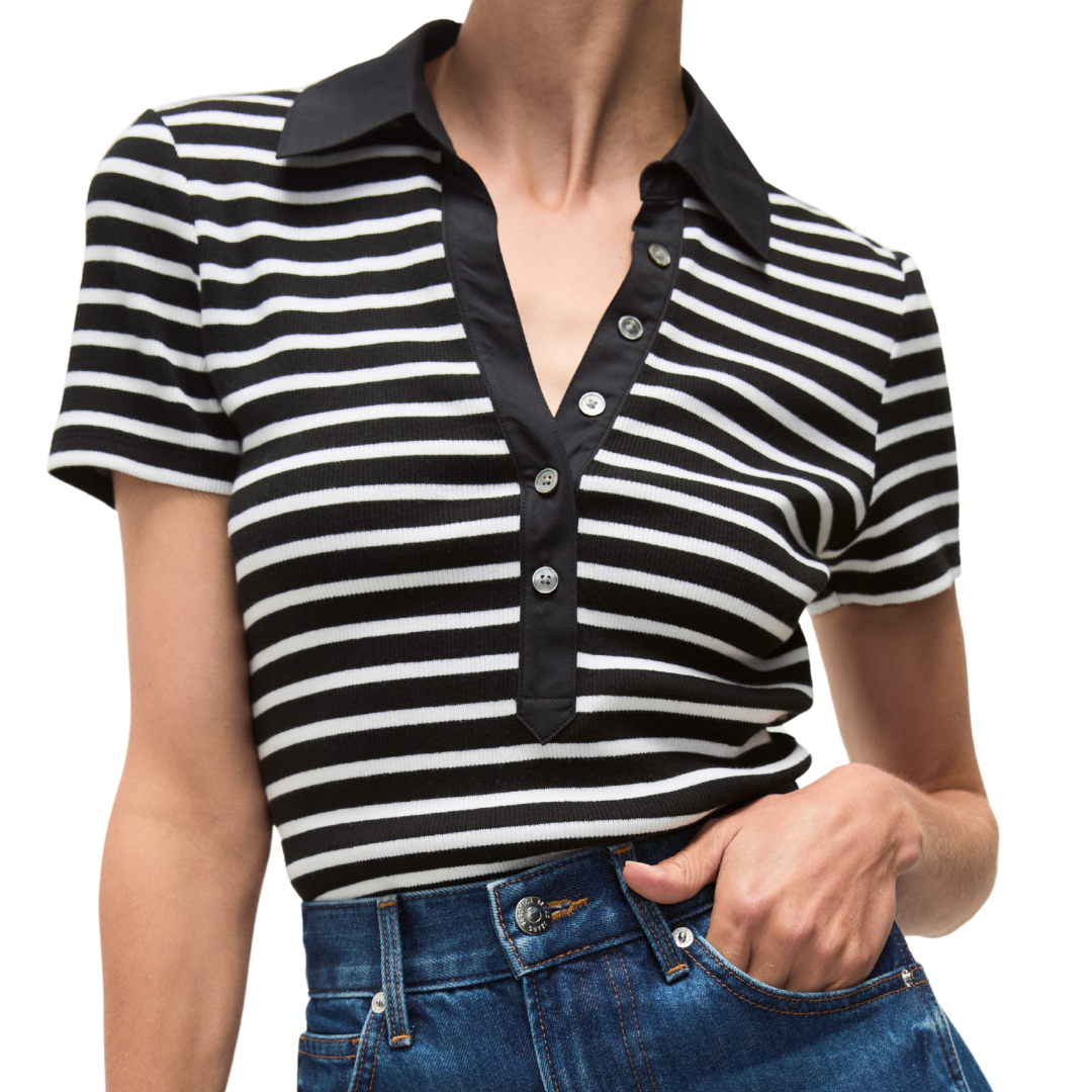 Kearney Tee in White/Black