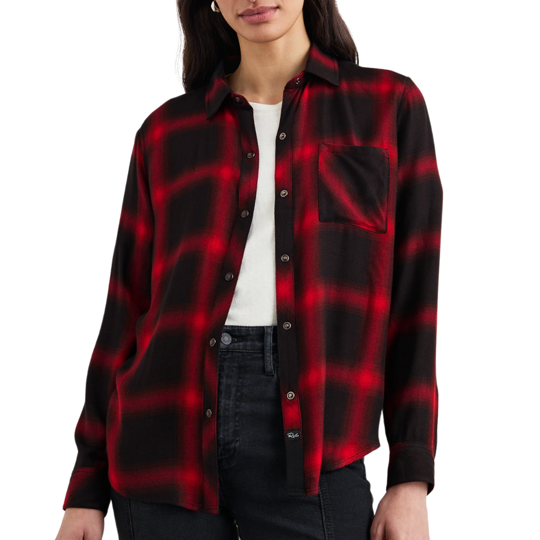 Hunter Shirt in Diffused Cardinal Black