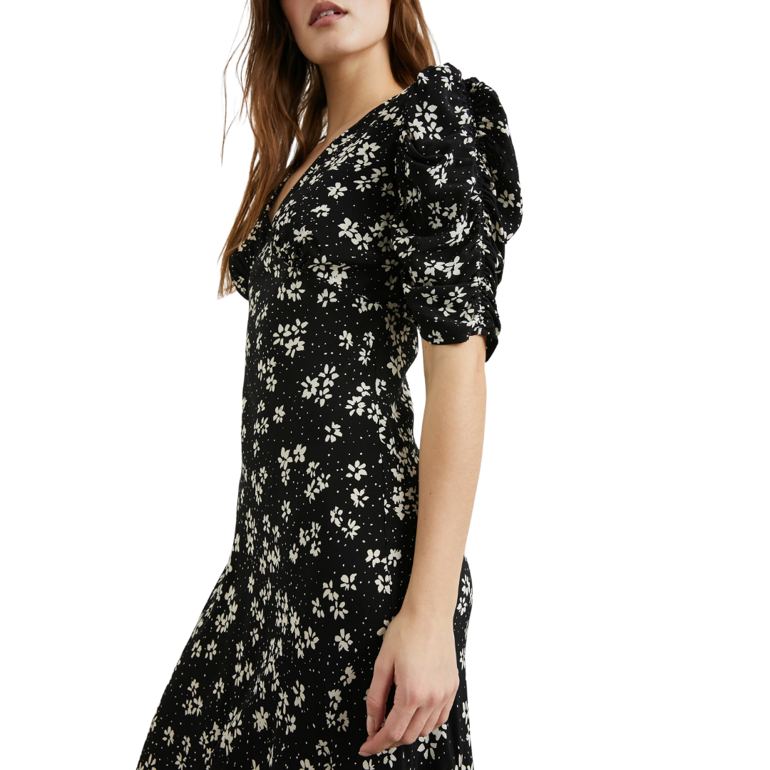 Zariah Dress in Noir Floral
