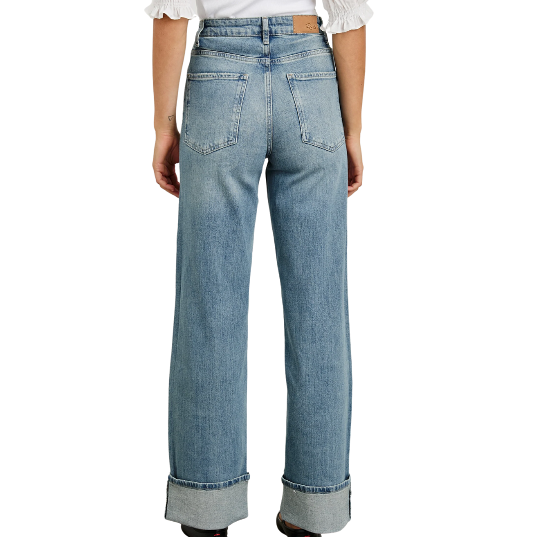 Getty Wide Leg in Baltic Sea Cuffed