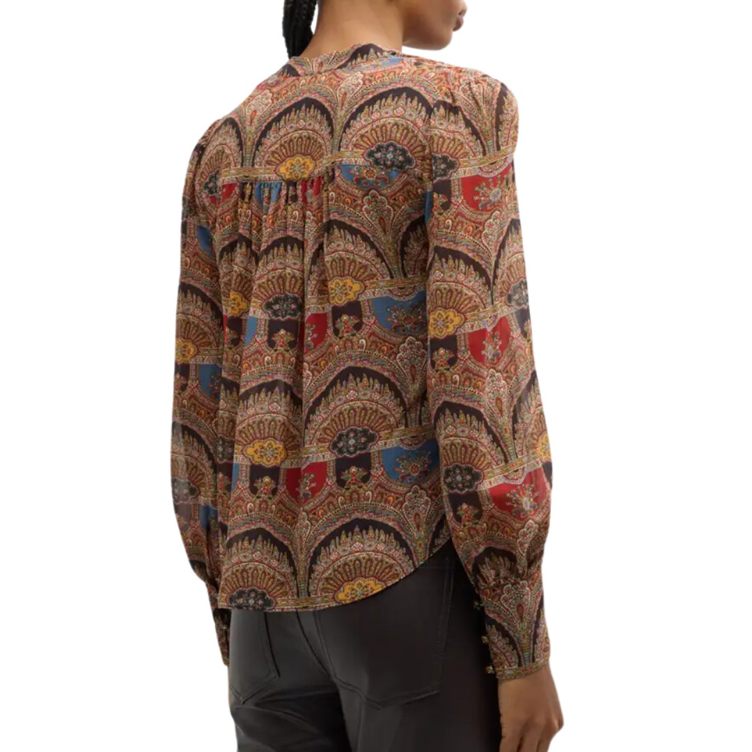 Esmeralda Top in Dark Chocolate Multi