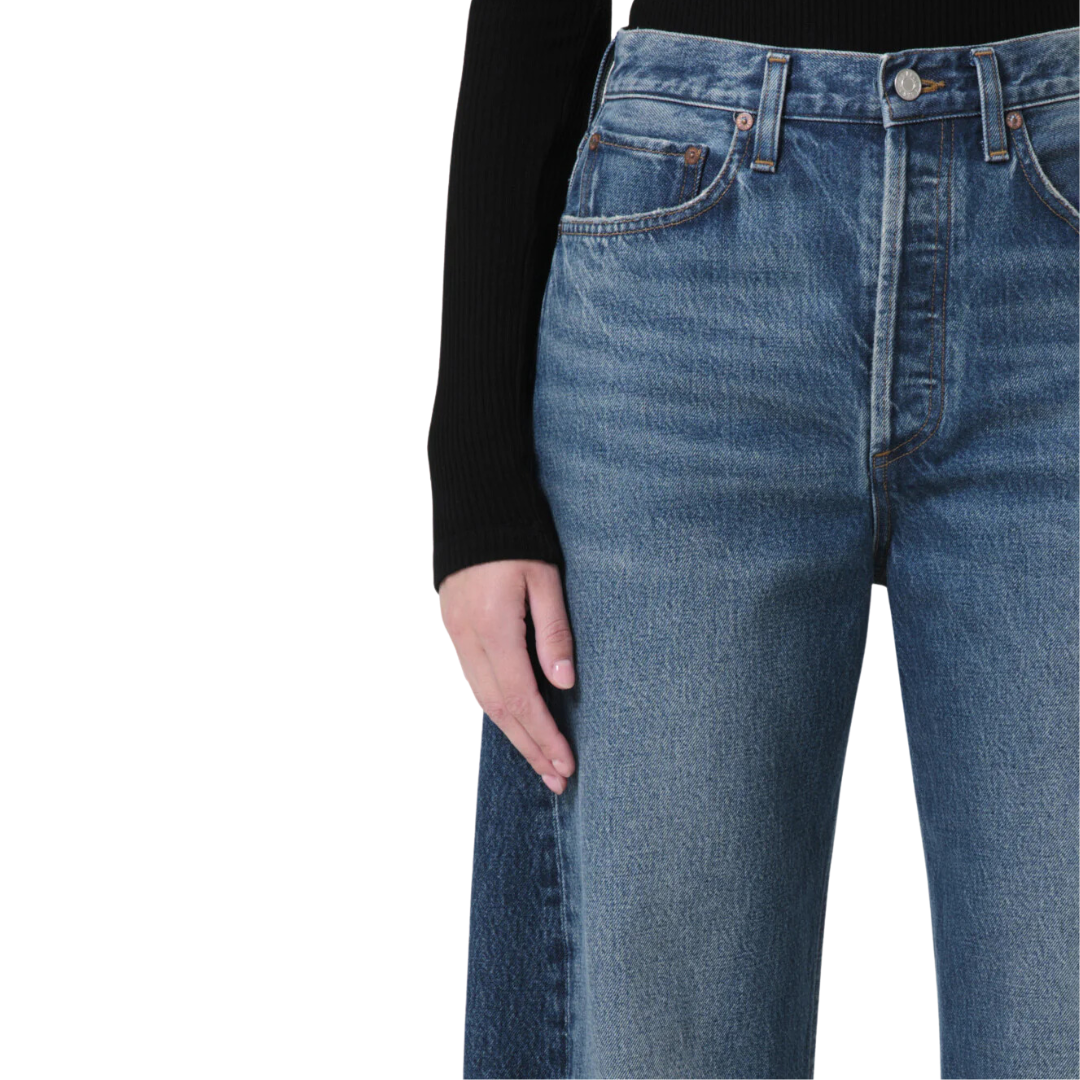 Luna High Rise Pieced Taper in Split