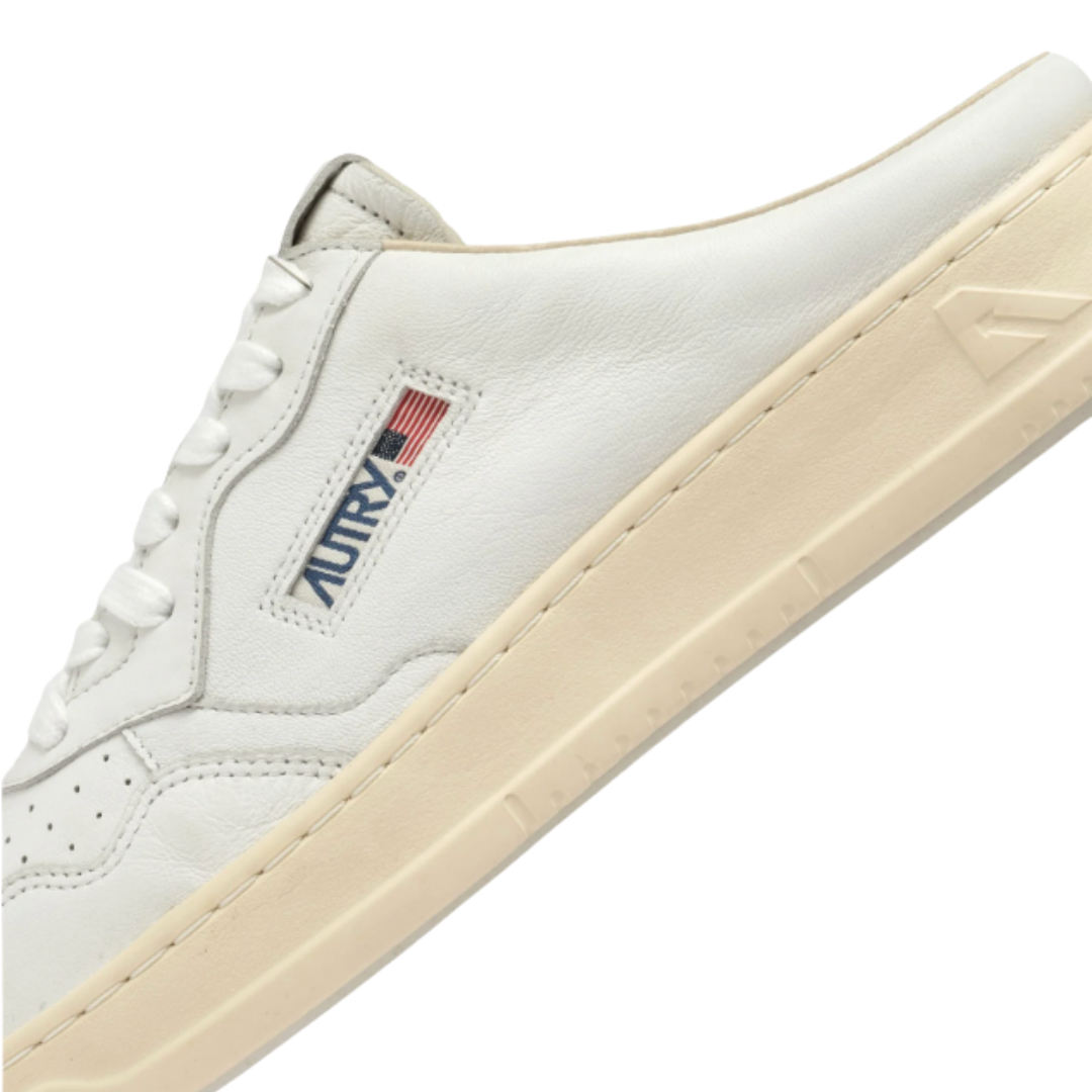 Medalist Mule Sneakers in Napa Leather White