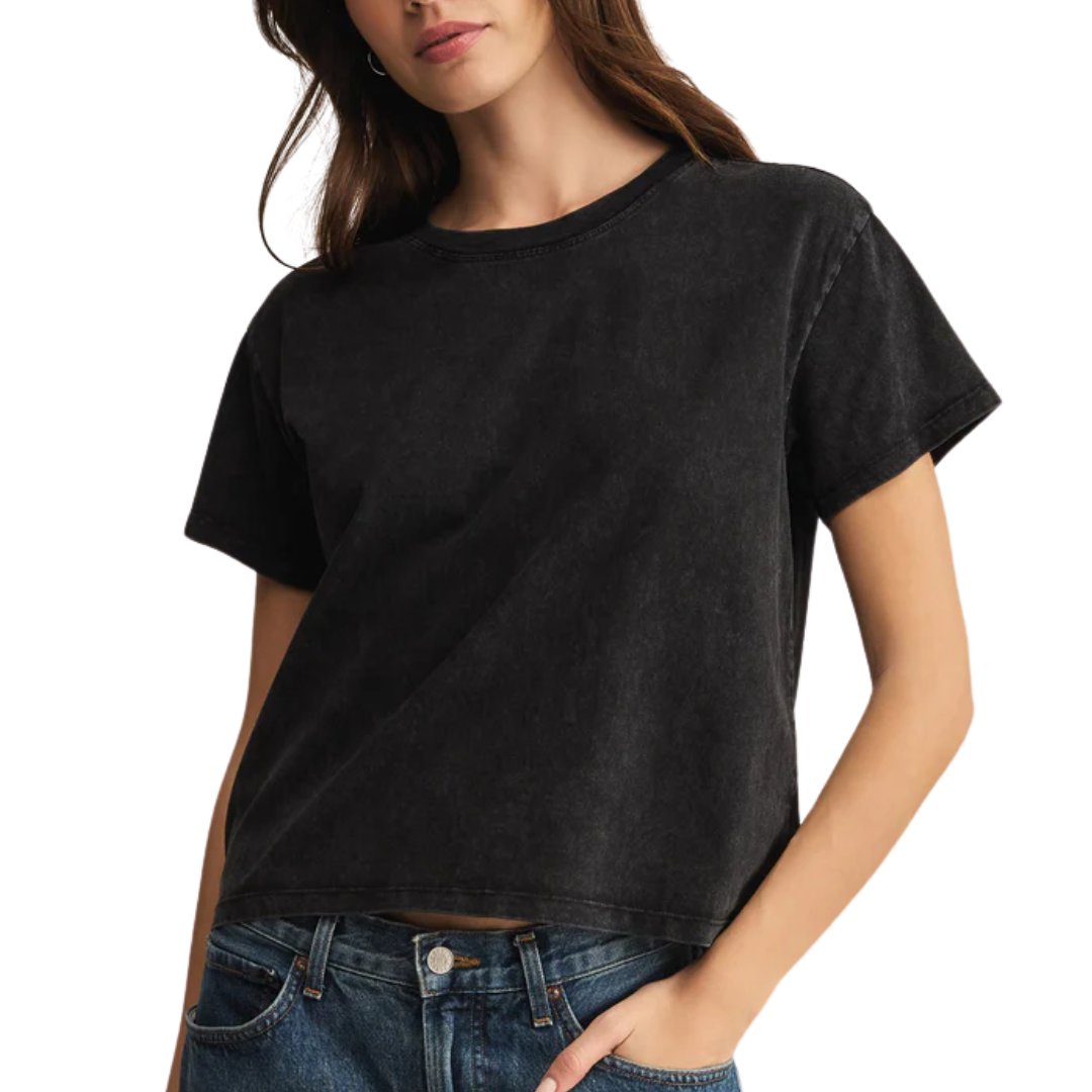 Go To Washed Tee in Black