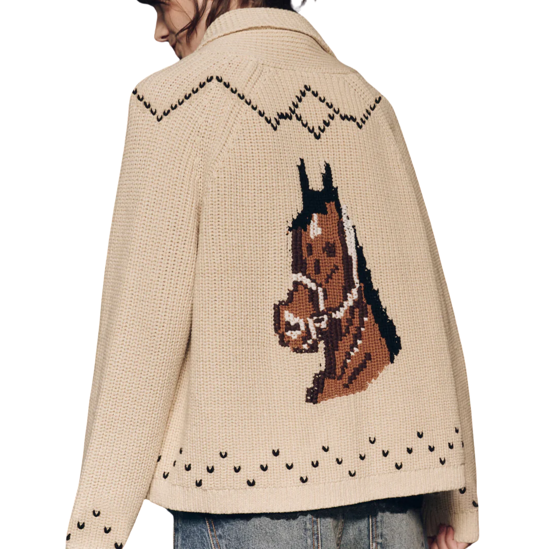 The Horse Lodge Cardigan in Cream