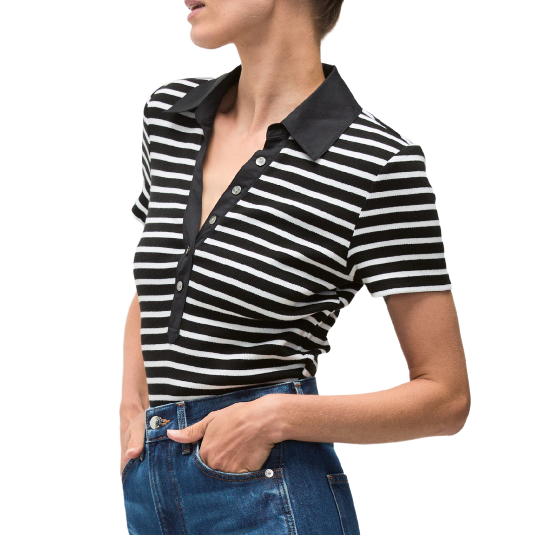 Kearney Tee in White/Black