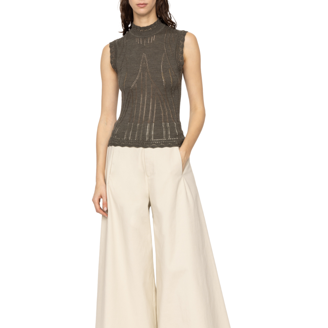 Paxton Knit Tank Top in Olive