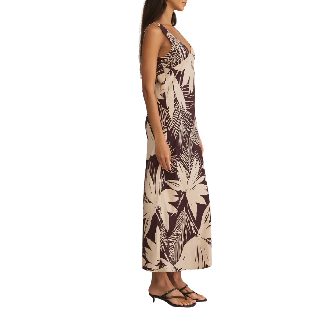 Hana Palmera Maxi Dress in Lava Rock