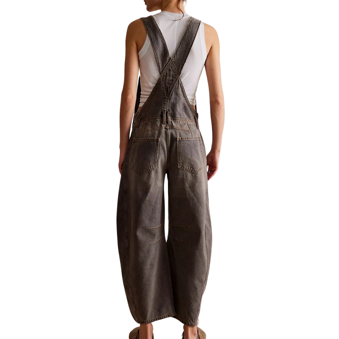 We The Free Good Luck Barrel Overalls in Archive Grey