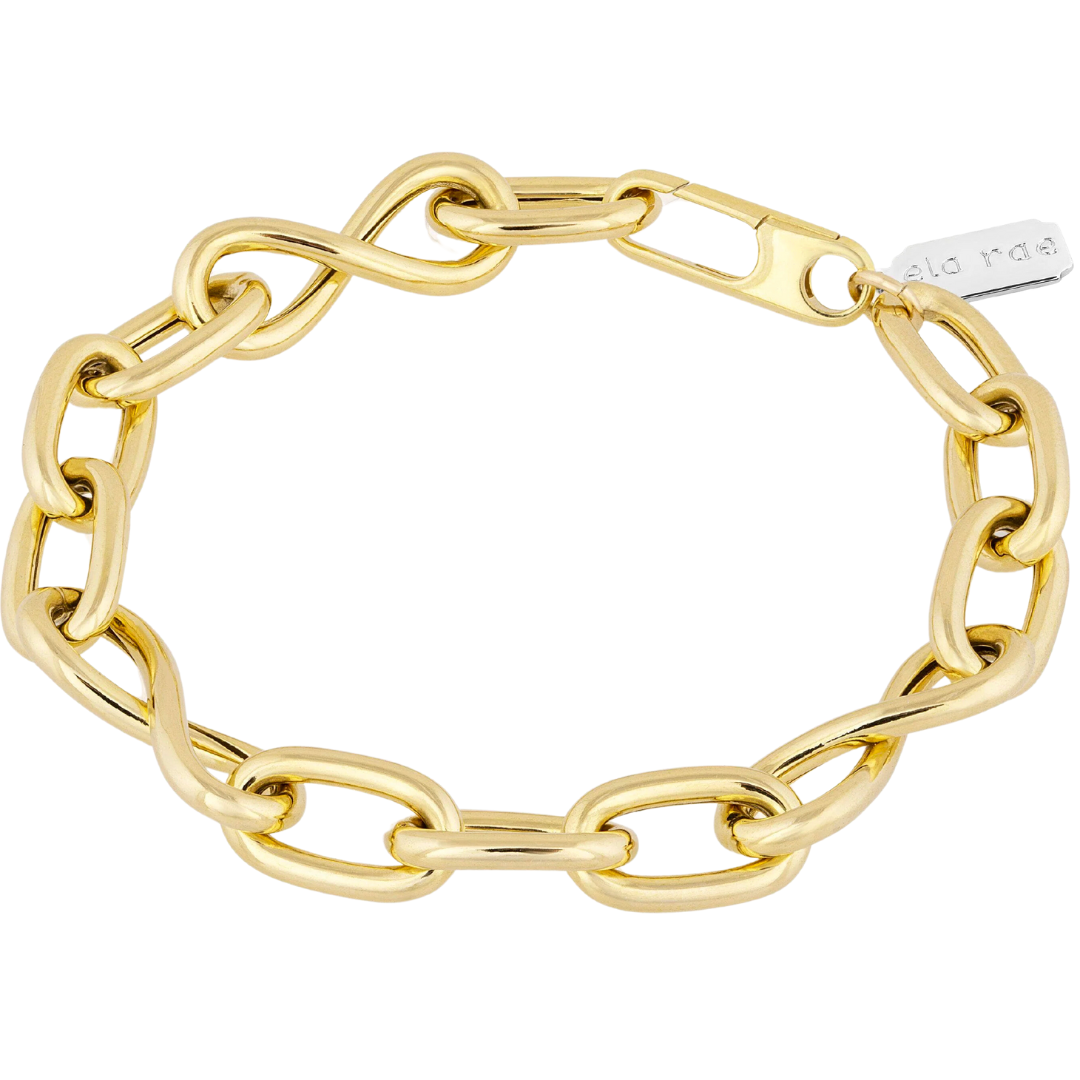 Chunky Infinity Bracelet in Gold
