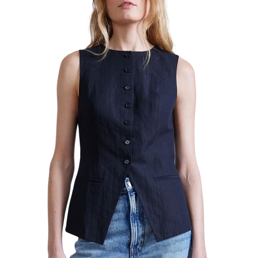 Marca Tunic Vest in Navy